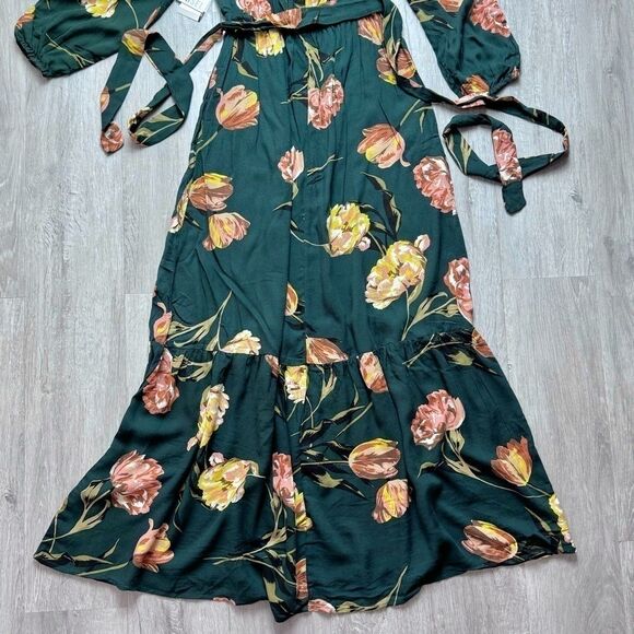 Green Floral Maxi Dress XS - Picture 7 of 7